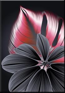 Modern Simple Black Gold Plant Flower Triptych Decorative Painting