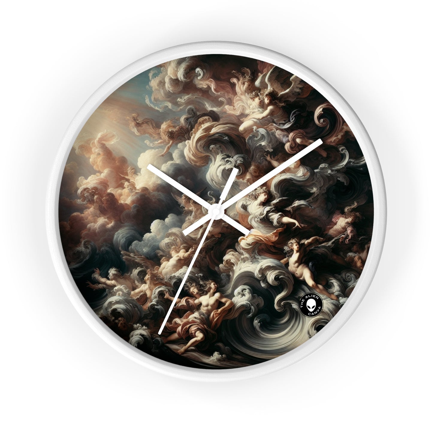 "Salle de bal majestueuse : une affaire baroque" - L'horloge murale extraterrestre baroque