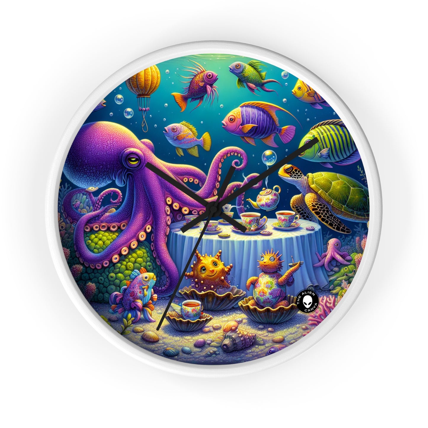 "Tea Time Under the Sea" - The Alien Wall Clock