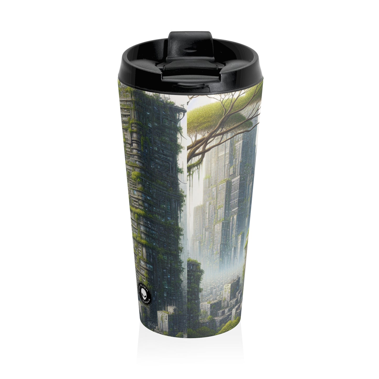 "Nature's Resurgence: The Urban Jungle" - The Alien Stainless Steel Travel Mug