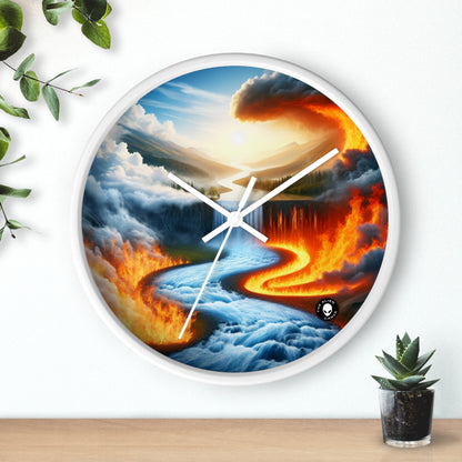 "Fusion of Elements: Harmony in Contrast" - The Alien Wall Clock