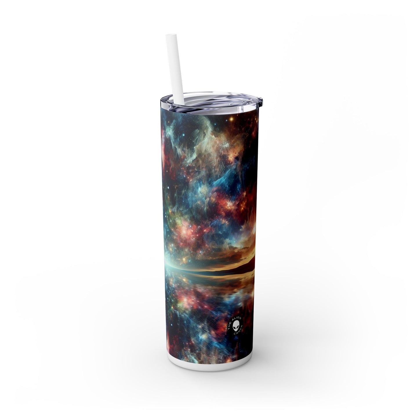 Reflexiones galácticas: vaso estrecho con pajita de 20 oz de Alien Maars®