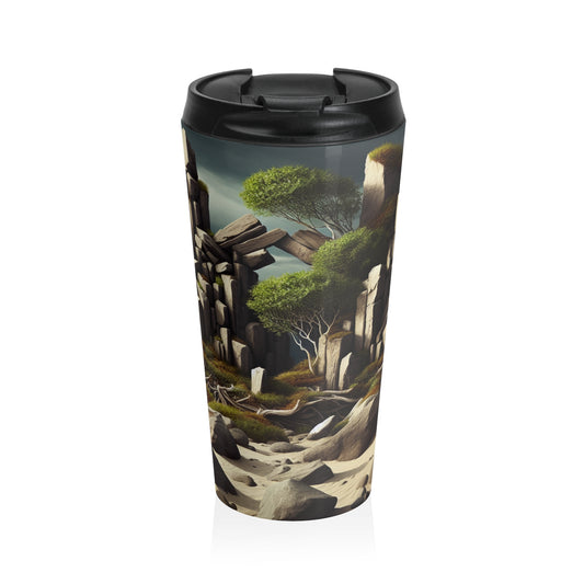 "Spinning Nature's Tapestry: A Breathtaking Land Art Installation Celebrating the Intricate Beauty of Spider Webs" - The Alien Stainless Steel Travel Mug Land Art