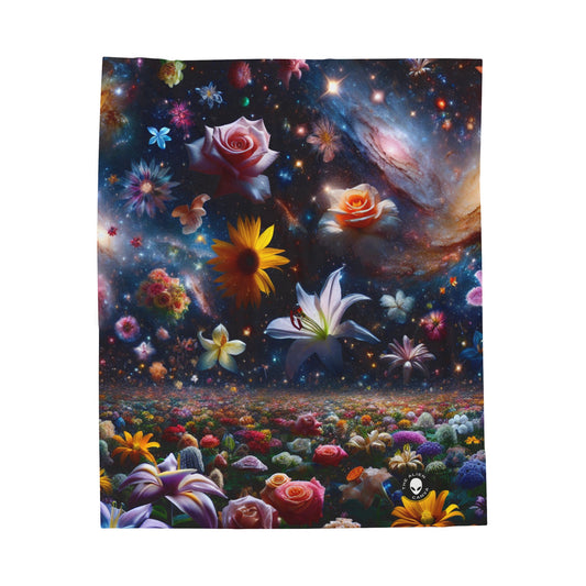 "Floral Constellations" - The Alien Velveteen Plush Blanket