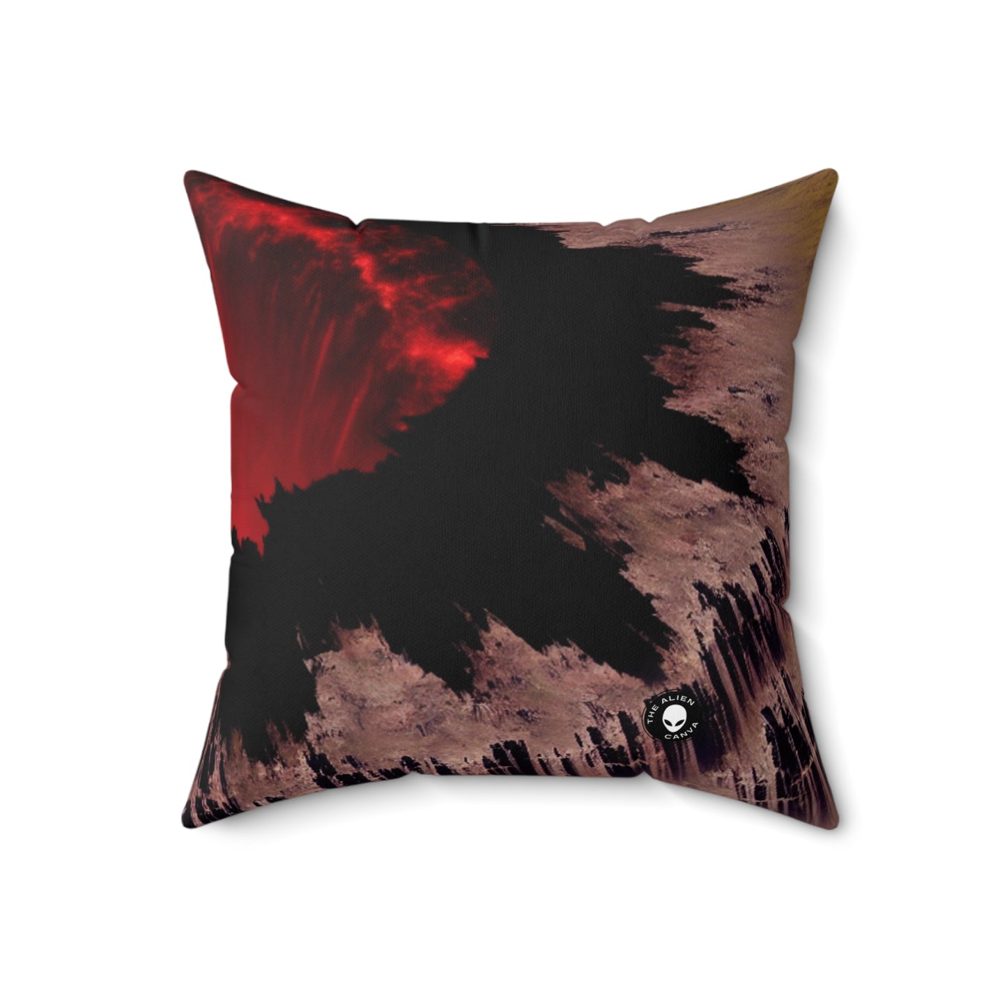 "Fallen Power: The Destruction of the Rings of Power" - The Alien Spun Polyester Square Pillow