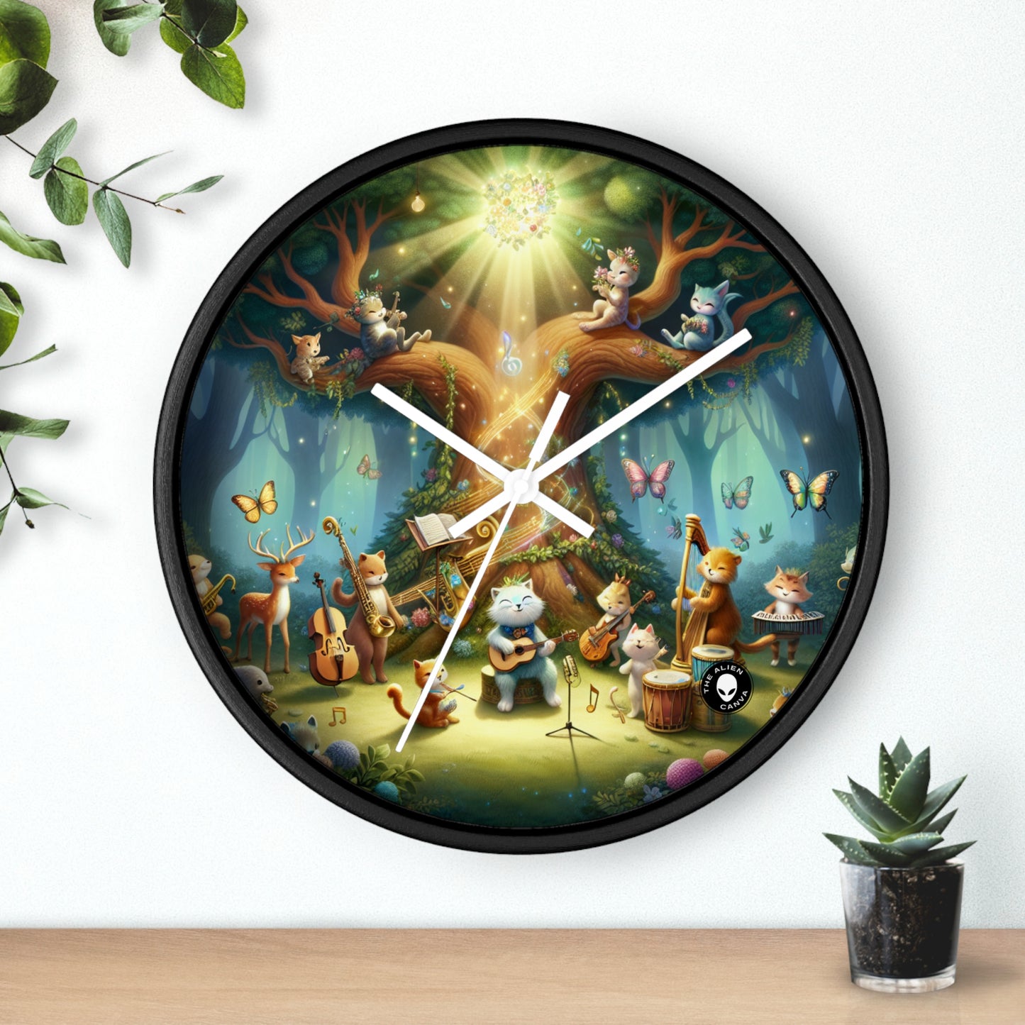 "Enchanted Forest Jam" - L'horloge murale extraterrestre