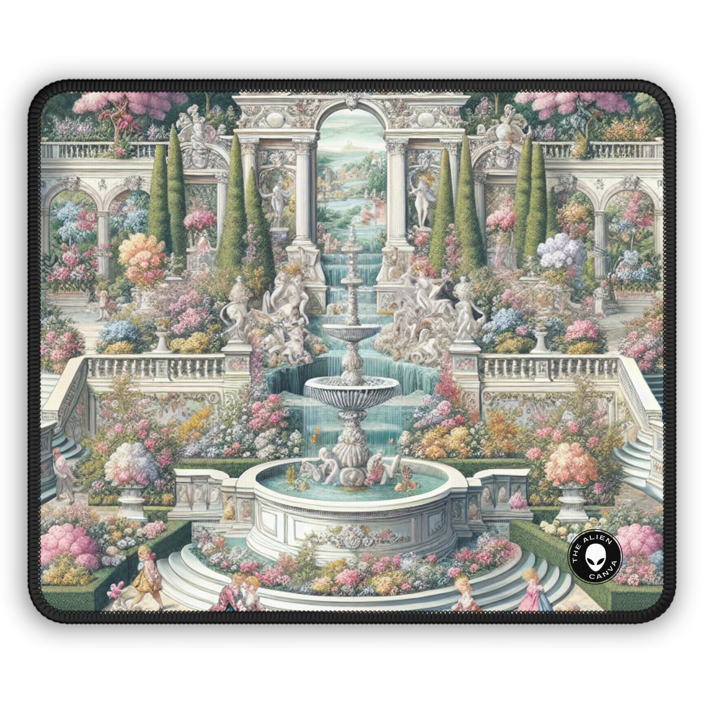 "Garden Elegance: A Rococo Affair" - The Alien Gaming Mouse Pad Rococo