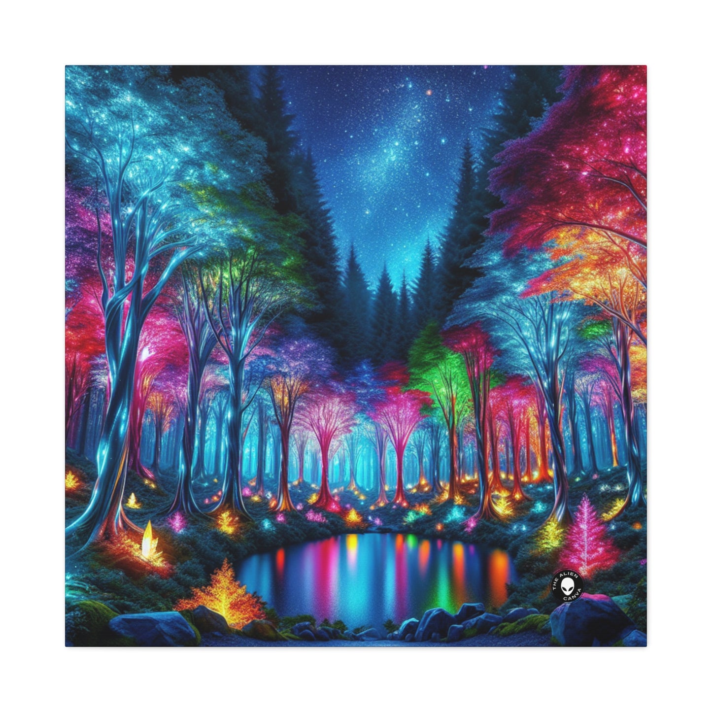 "Crystal Glow: The Enchanted Forest" - The Alien Canva