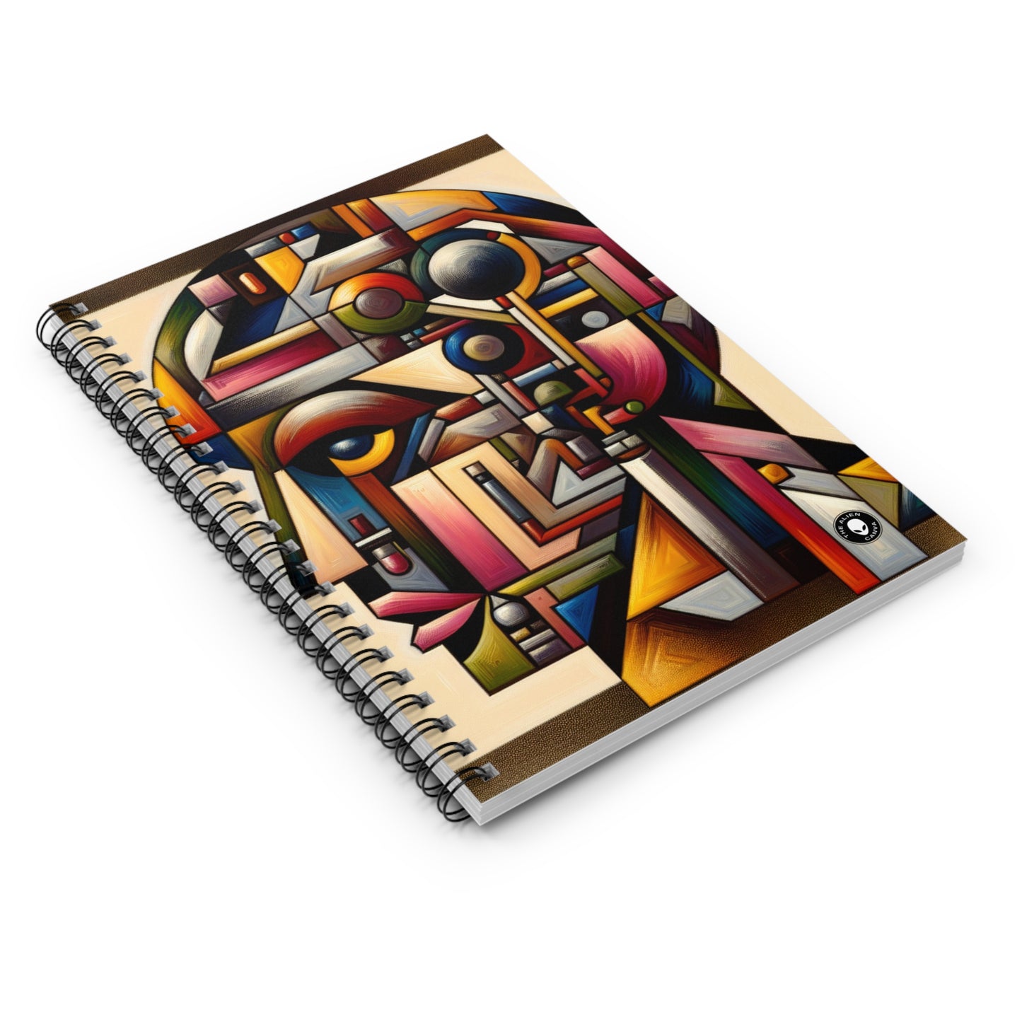 "My Cubist Reflection" - The Alien Spiral Notebook (Ruled Line) Cubism