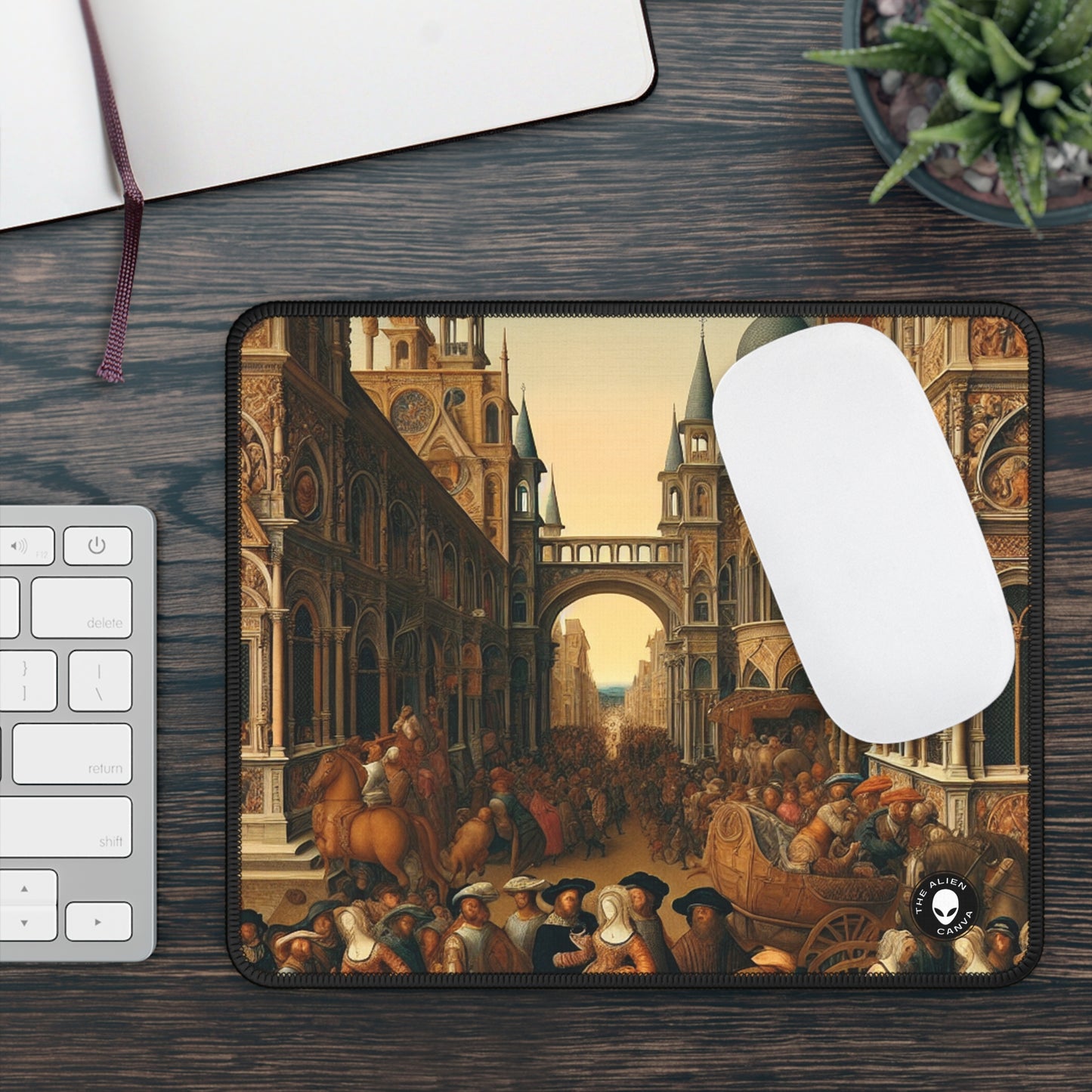 "Unity in Opulence: A Renaissance Banquet of Nations" - The Alien Gaming Mouse Pad Renaissance