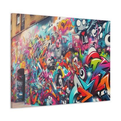 "Neon Horizon: The Vibrant Future Metropolis" - The Alien Canva Street Art / Graffiti