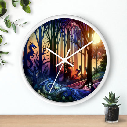 "Crepúsculo místico: criaturas en el bosque" - El reloj de pared alienígena