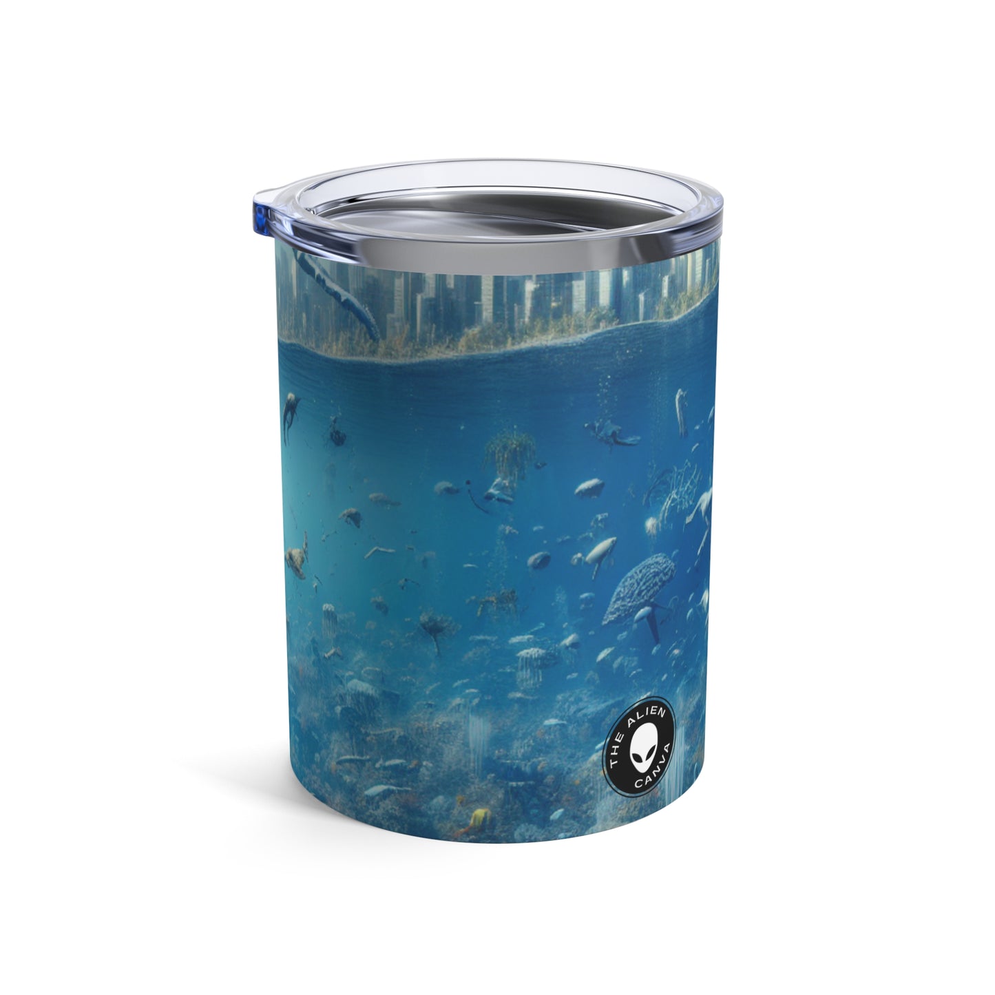 "Whale City: A Surreal Underwater Wonderland" - The Alien Tumbler 10oz