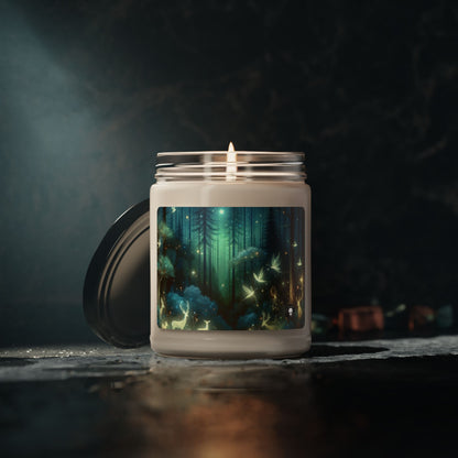 "Nuit enchantée dans les bois chuchotés" - Bougie parfumée au soja Alien 9oz