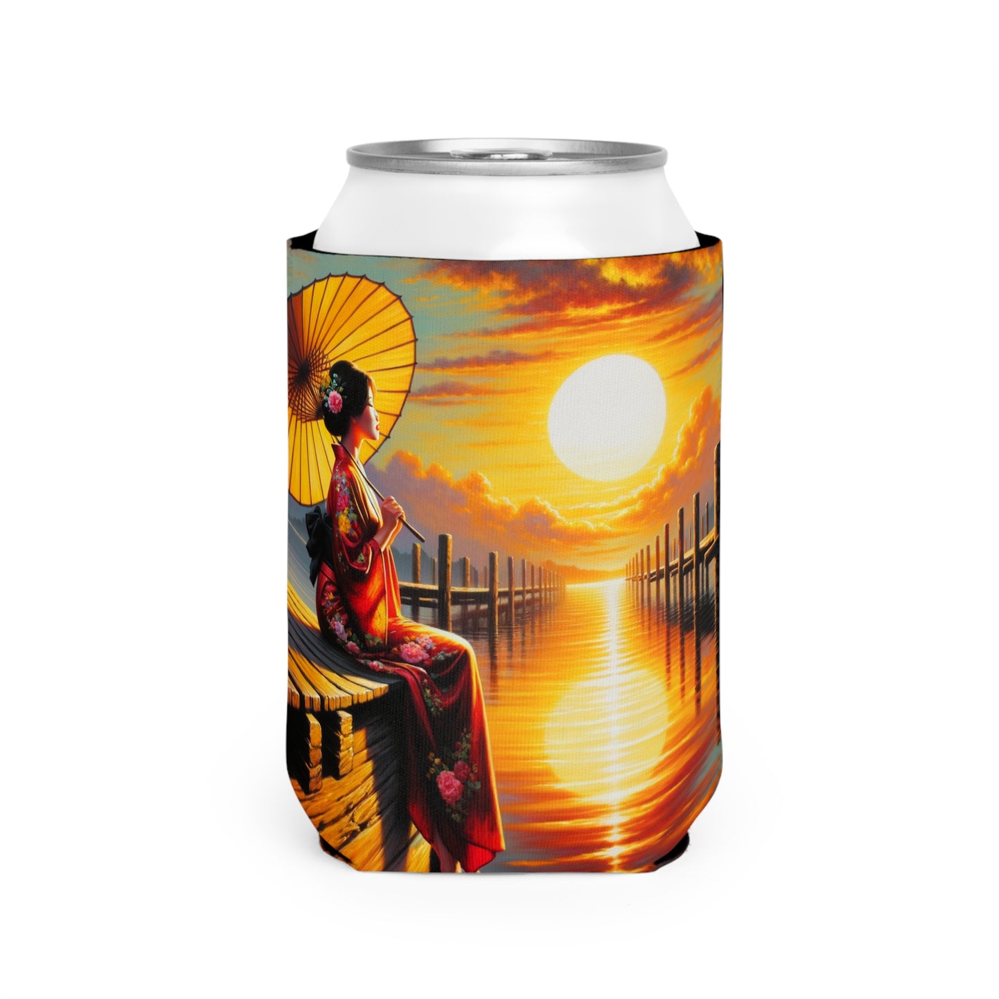"Golden Reflections" - The Alien Can Cooler Sleeve Style Impressionnisme