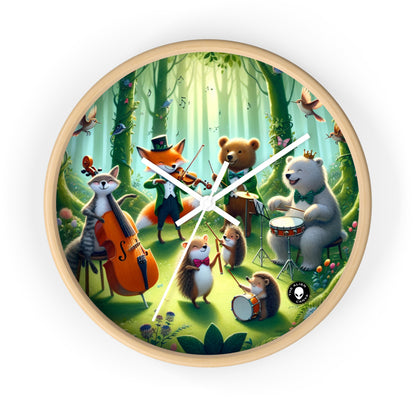 "Melodious Menagerie: Musical Animals in the Enchanted Forest" - The Alien Wall Clock