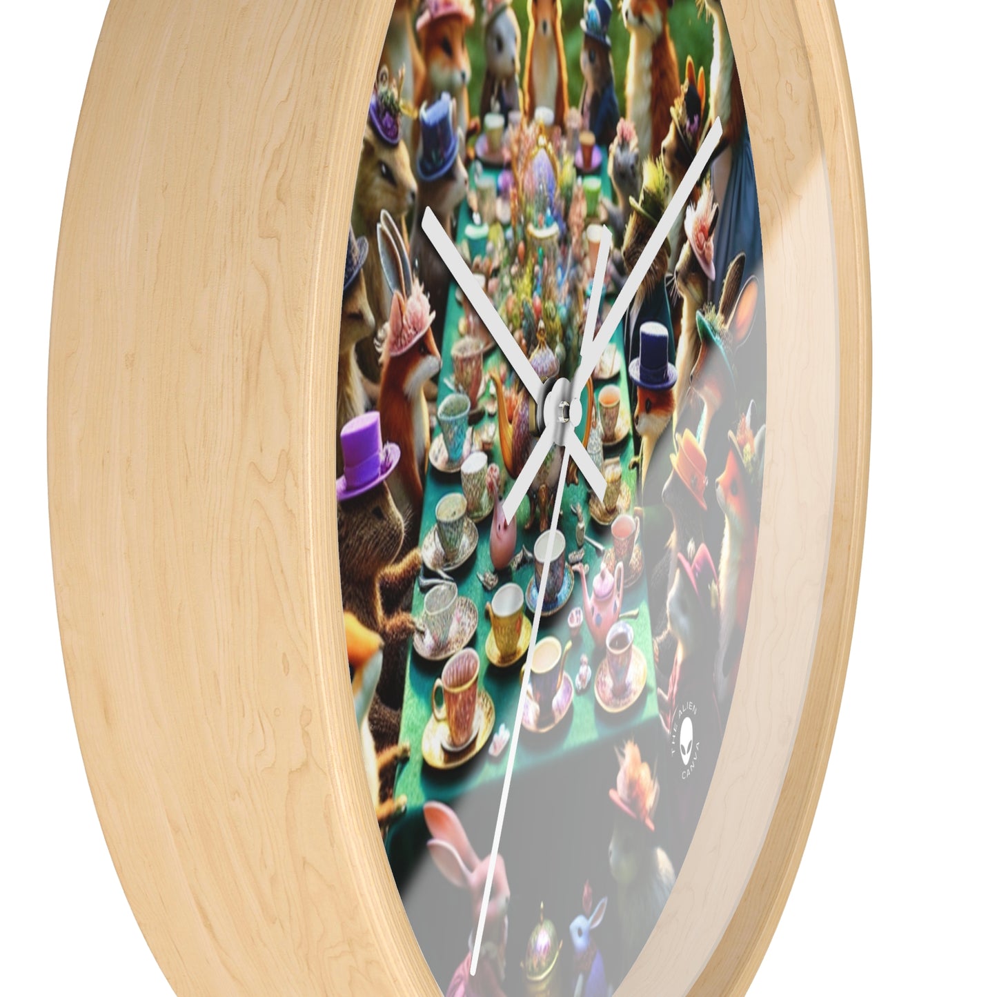 "Enchanted Tea Party in the Forest" - The Alien Wall Clock