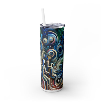 "Divine Elegance: Mannerism-inspired Ballroom of Gods and Goddesses" - The Alien Maars® Skinny Tumbler with Straw 20oz Mannerism