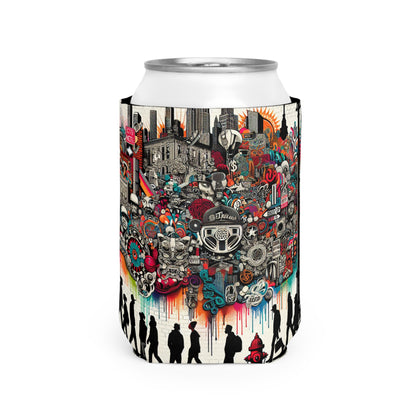 "Fantasy Fusion: A Vibrant Mural of Mythical Creatures" - The Alien Can Cooler Sleeve Street Art