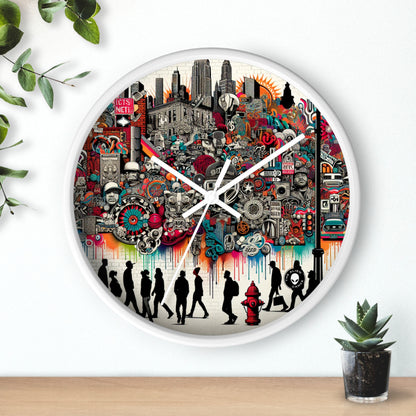 "Fantasy Fusion: A Vibrant Mural of Mythical Creatures" - The Alien Wall Clock Street Art