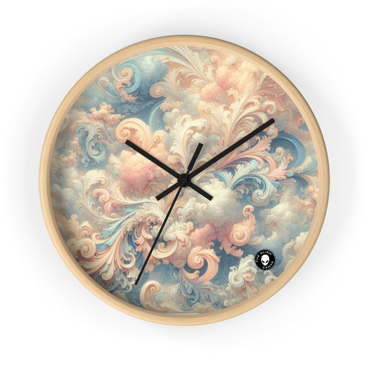 "Rococo Reverie: Una lujosa escena de salón de baile" - El reloj de pared alienígena Rococó