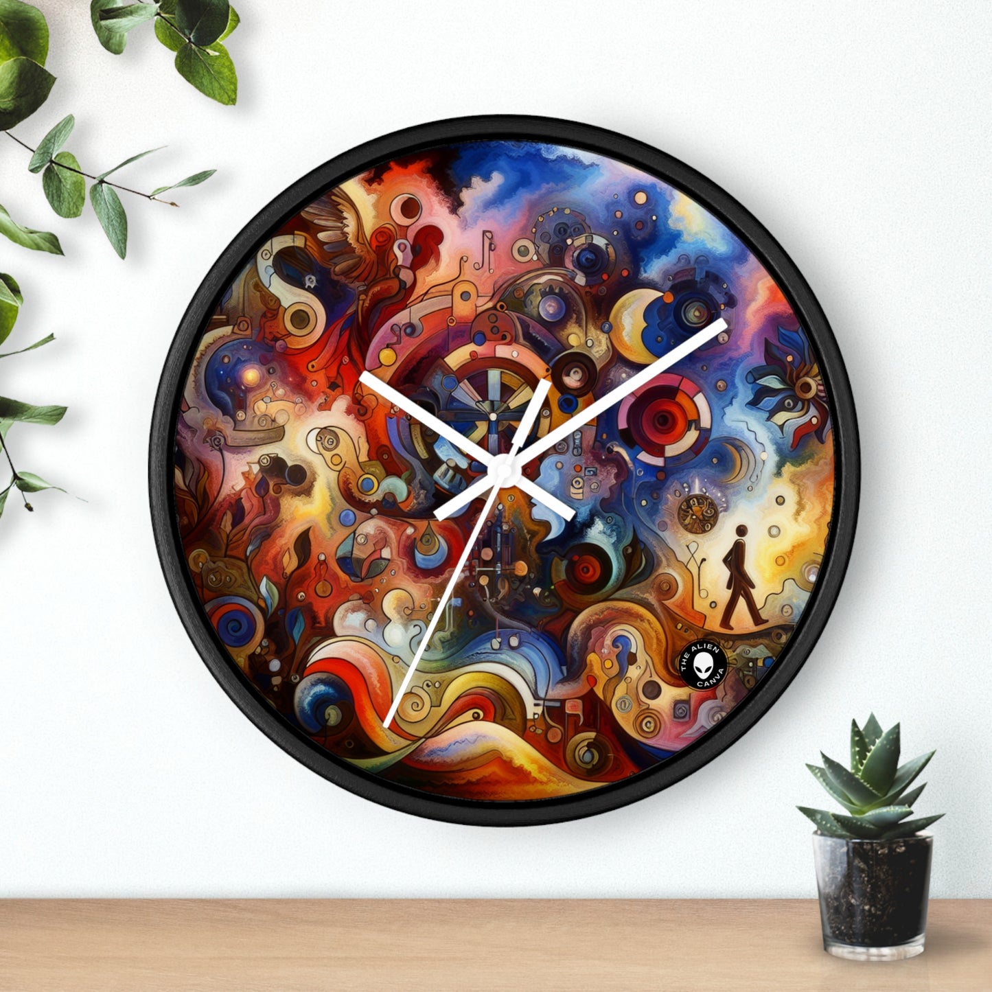 "Eternal Bloom and Fleeting Time" - The Alien Wall Clock Symbolism