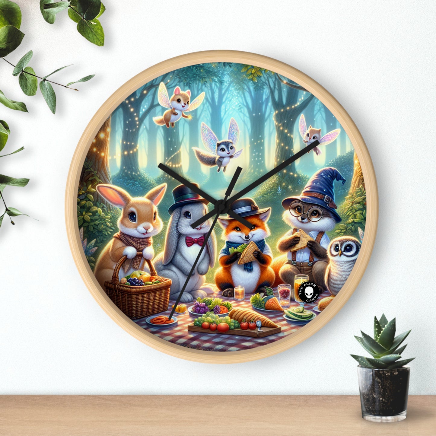 "Hats Off in the Enchanted Forest" - The Alien Wall Clock