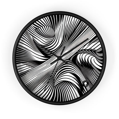 "Movimiento incorporado: exploración de la ilusión dinámica a través del arte óptico" - The Alien Wall Clock Op Art