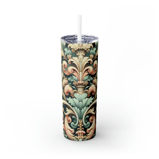 "Jardin de fantaisie : une fête rococo" - The Alien Maars® Skinny Tumbler avec paille 20oz Rococo