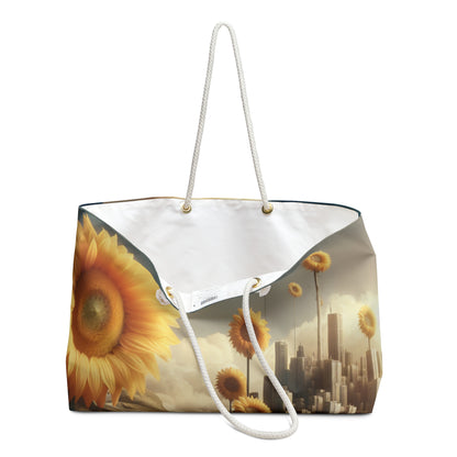 "Ethereal Sky: The City of Clouds and Sunflowers" - The Alien Weekender Bag