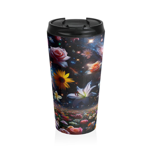 « Constellations florales » – La tasse de voyage en acier inoxydable Alien