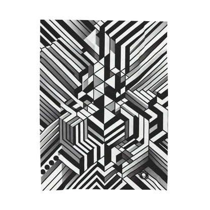 "Perception in Motion: A Mind-Bending Op Art Masterpiece" - The Alien Velveteen Plush Blanket Op Art