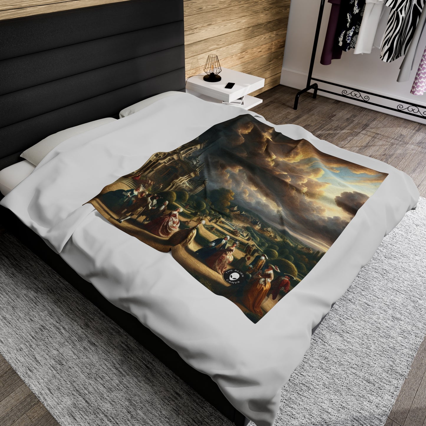 "Royal Banquet in a Baroque Palace" - The Alien Velveteen Plush Blanket Baroque