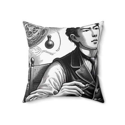 "Dream Weaver" - The Alien Spun Polyester Square Pillow Manga/Anime Art Style