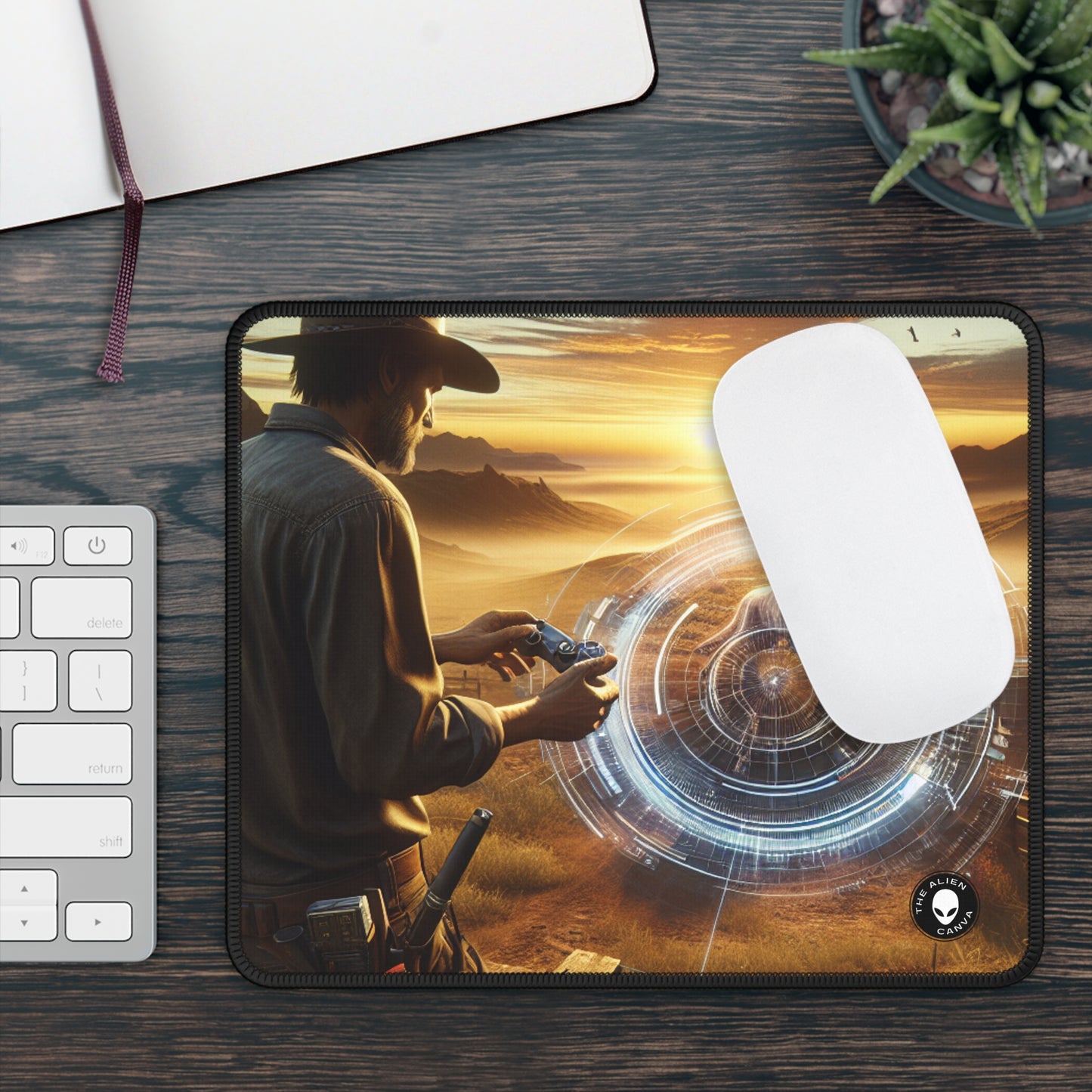 "Eternal Expressions: Portraits of Raw Emotion" - The Alien Gaming Mouse Pad Photorealism