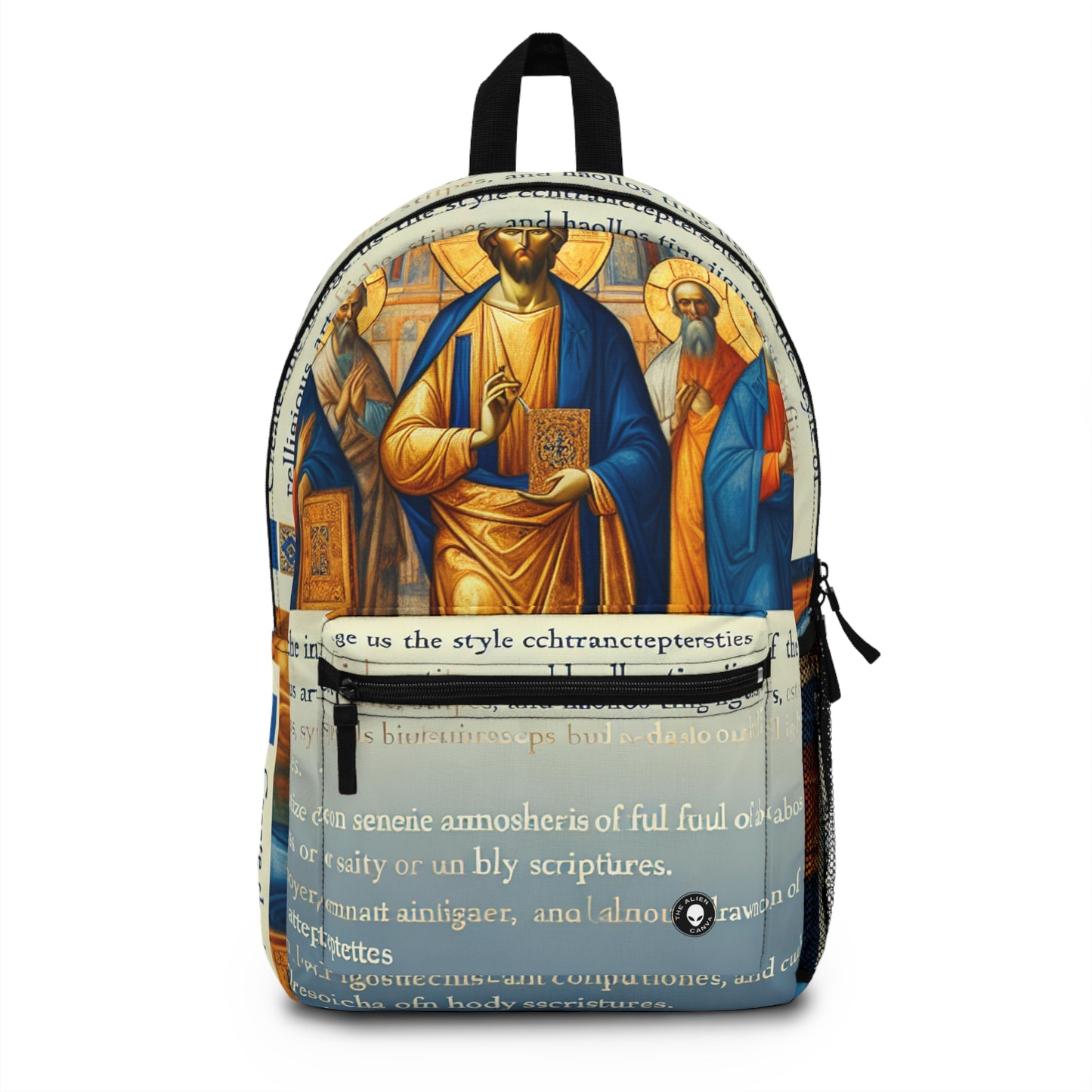 "Forged in Faith: The Journey from Despair to Hope" - The Alien Backpack Religious Art