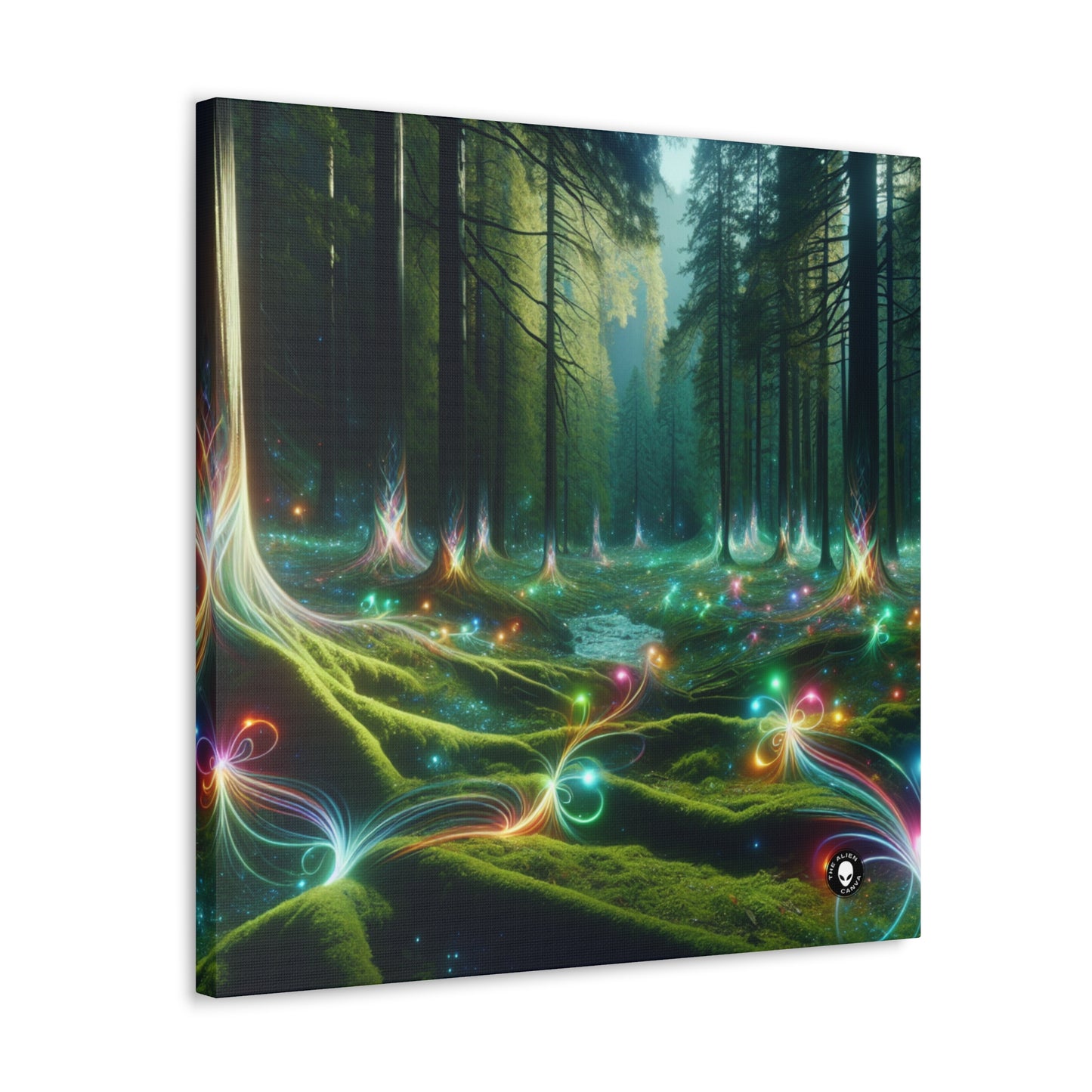 - Crystal-Enchanted Forest: A Tapestry of Light - The Alien Canva