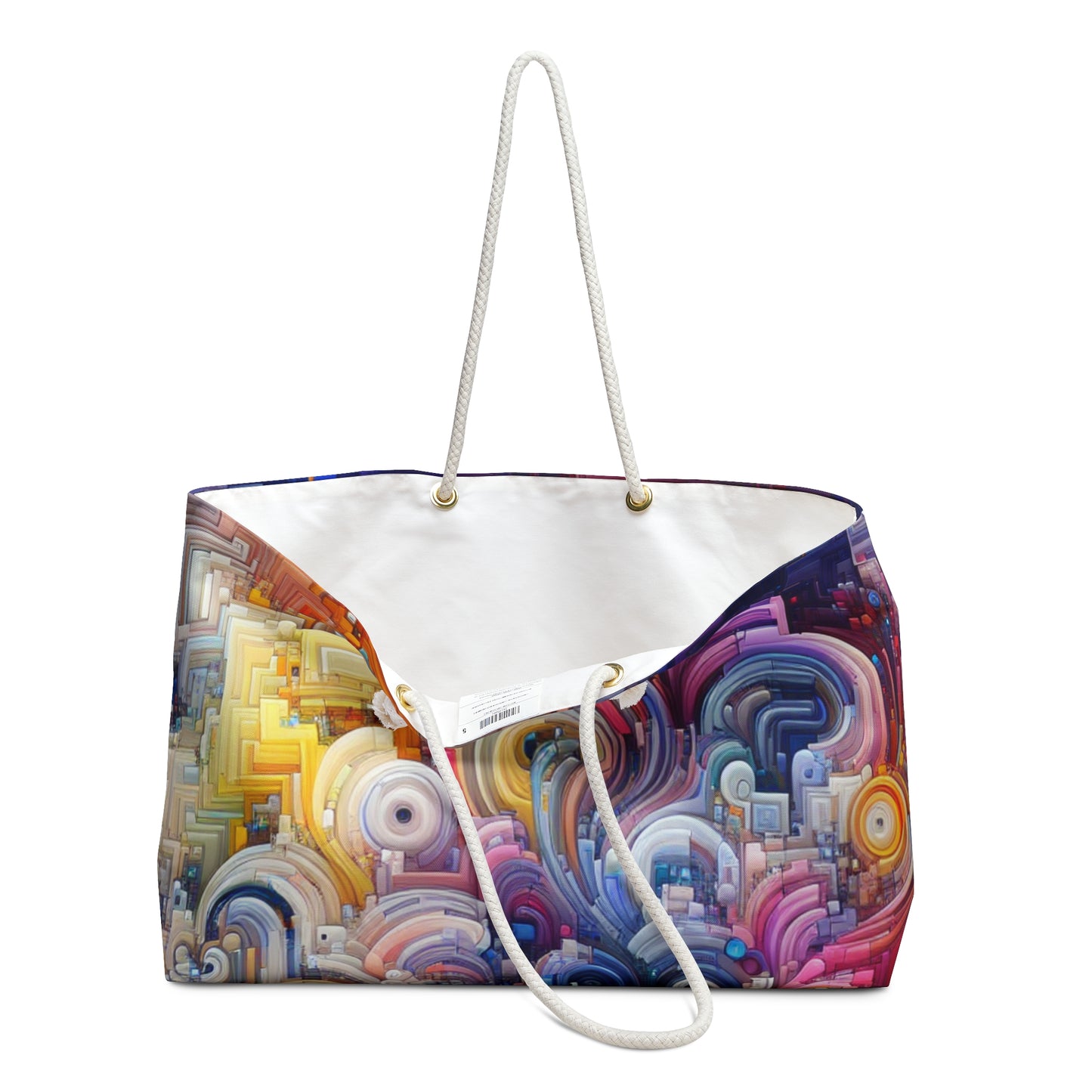 "Oceanic Harmonies: A Generative Art Exploration" - The Alien Weekender Bag Generative Art