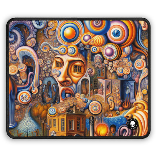 "Melted Time: A Whimsical Dance of Dreams" - The Alien Gaming Mouse Pad Surrealism
