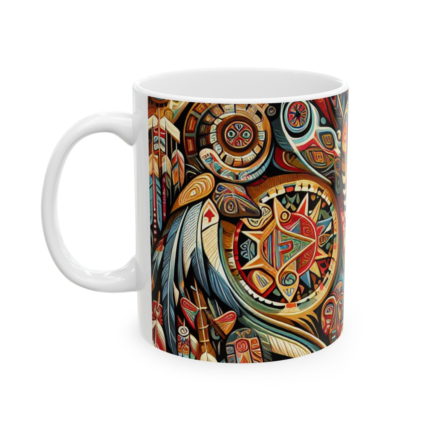 "Sacred Southwest: A Celebration of Indigenous Art" - La tasse en céramique Alien 11oz Art autochtone