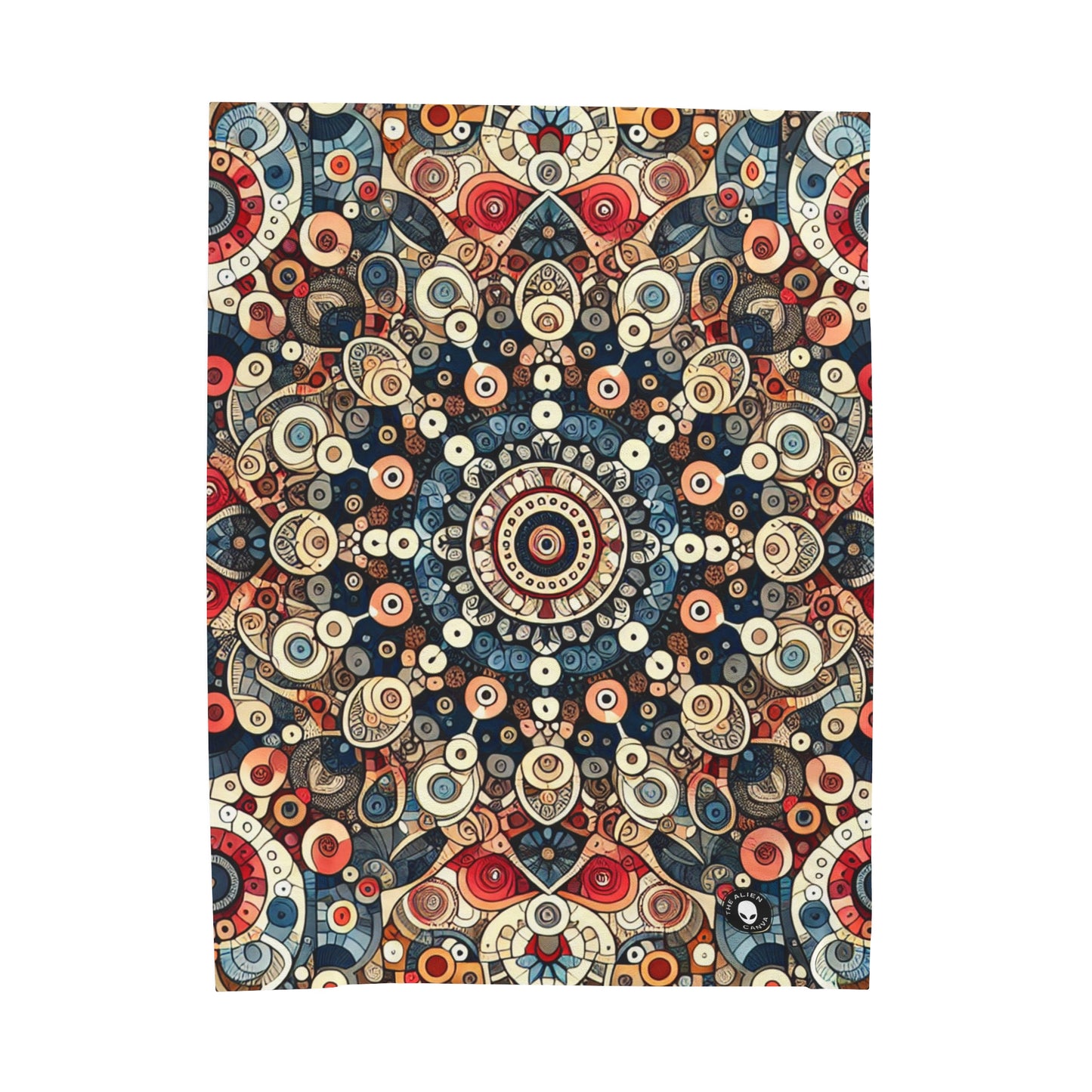 "Nature's Harmony: Floral Mandala Art" - The Alien Velveteen Plush Blanket Pattern Art