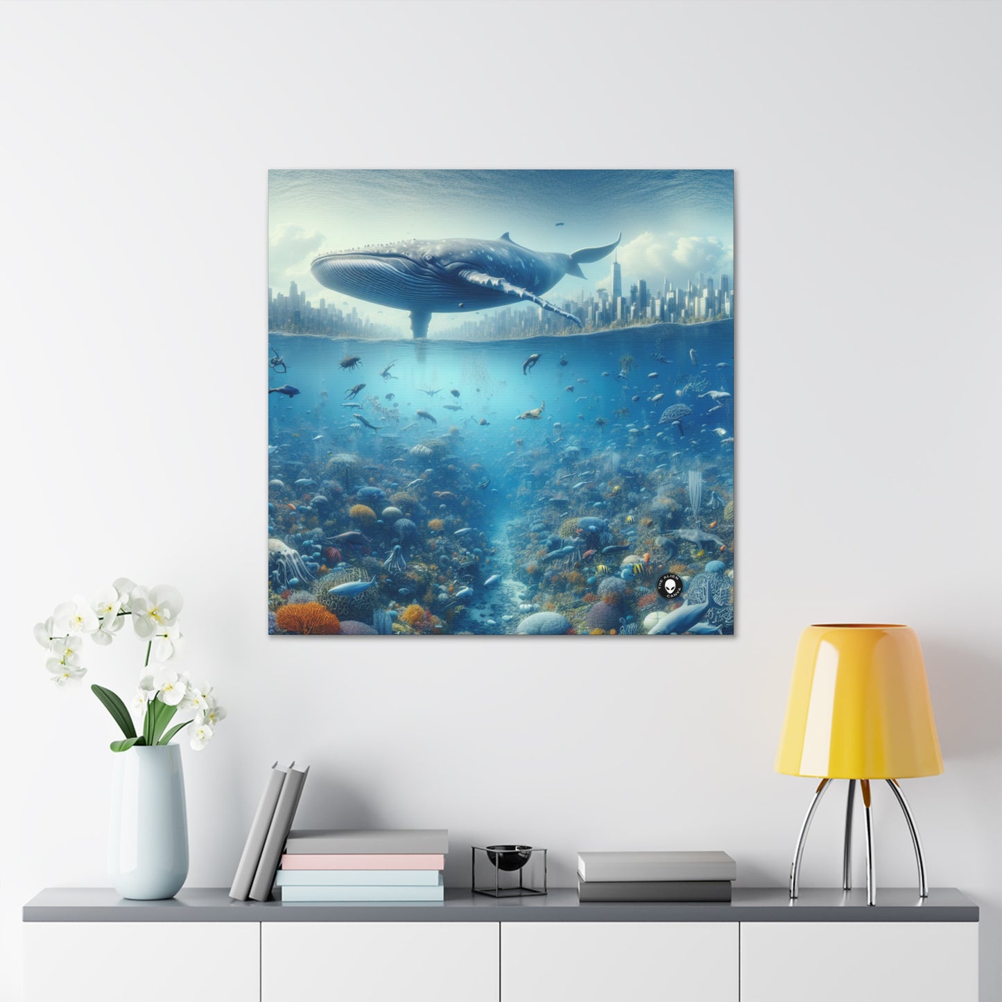 "Whale City: A Surreal Underwater Wonderland" - The Alien Canva