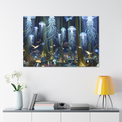 "Jellyfish Grove: A Luminescent Fantasy Forest" - The Alien Canva