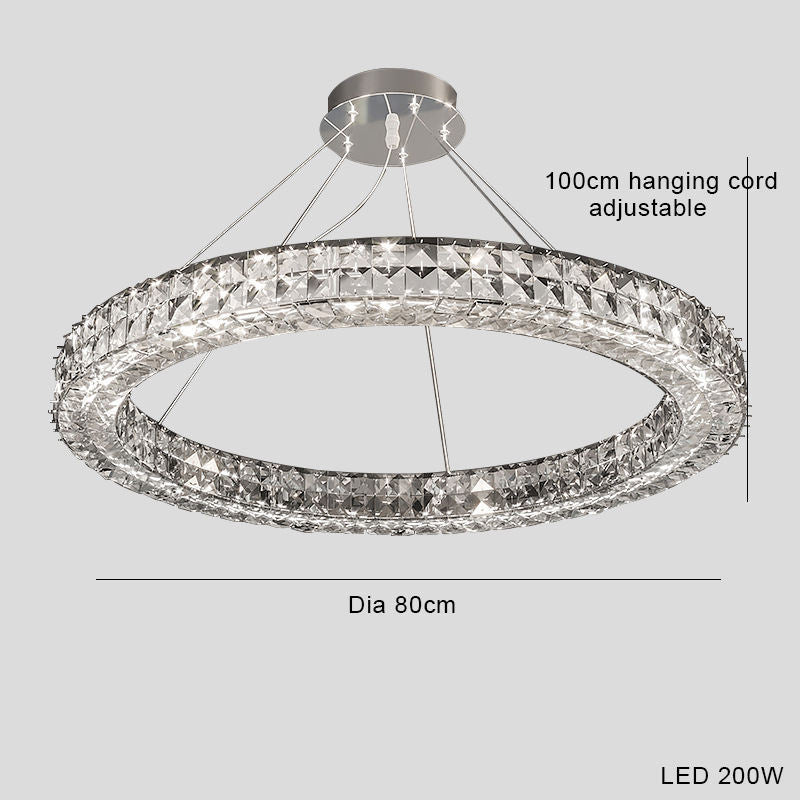 Lámpara de araña de cristal de estilo ligero, Led Simple moderno