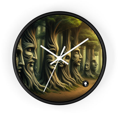 "Whispering Trees: Secrets of the Mystic Forest" - The Alien Wall Clock