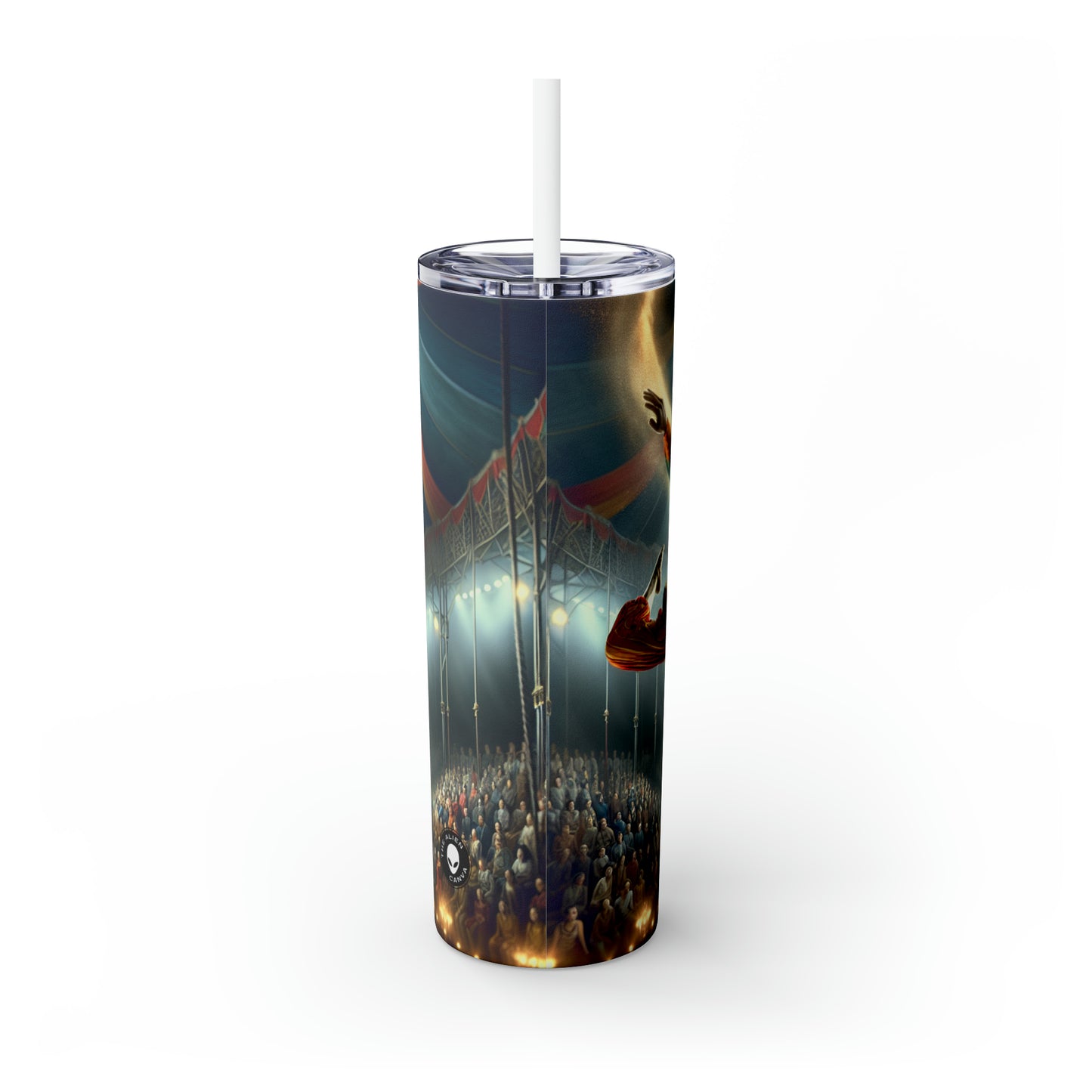 "The Aerial Acrobat" - The Alien Maars® Skinny Tumbler with Straw 20oz Photorealism