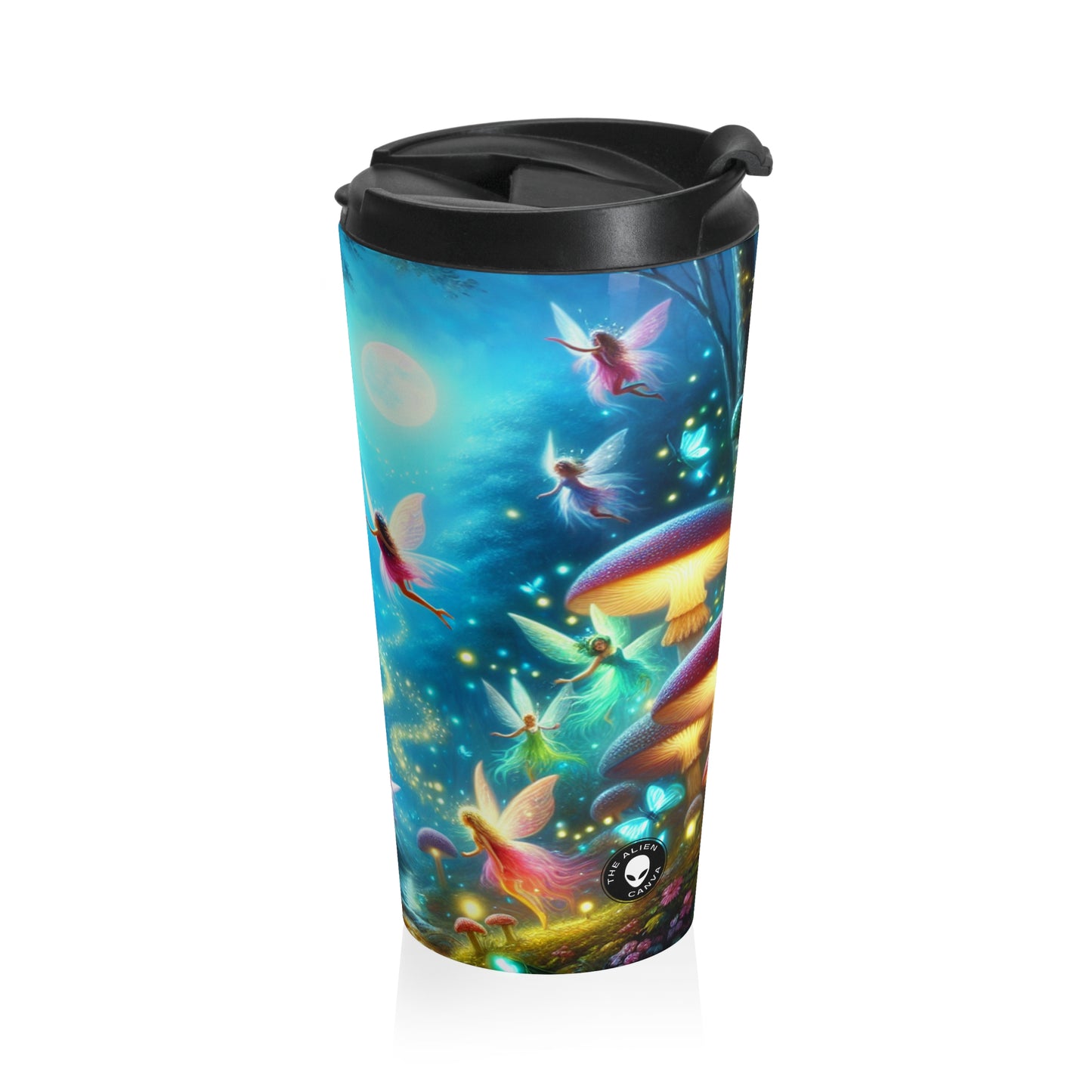 "Fairy Dance in the Glowing Forest" - The Alien Stainless Steel Travel Mug