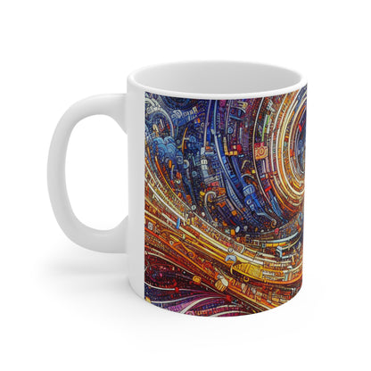 'Cyber ​​Journeys' - La tasse en céramique Alien 11oz Art numérique