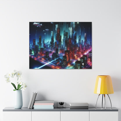 "Neon Skyline: un paisaje urbano futurista" - The Alien Canva