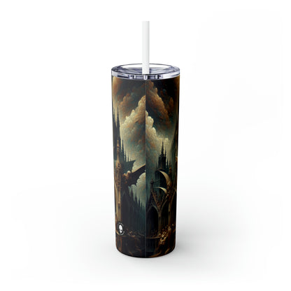 - The Alien Maars® Skinny Tumbler avec paille 20oz Art gothique